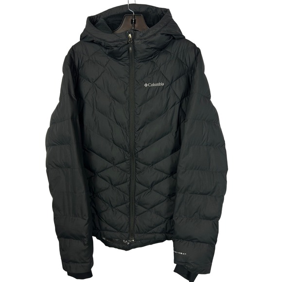 Columbia Jackets & Blazers - Columbia Heavenly Hooded Jacket Black Omni-Heat Polyester Puffer Quilted XL